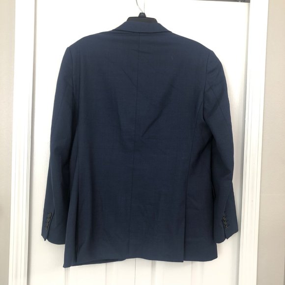 Stafford mens suit separates classic fit travel blazer jacket blue 40R - Picture 3 of 5